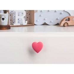 Bouton de meuble coeur plastique mat H.25 X L.41 X P.41 Mm | Sanifer