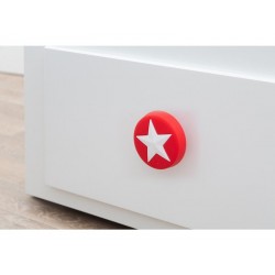 Bouton de meuble étoile plastique mat H.26 X L.43 X P.43 Mm | Sanifer