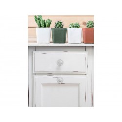 Bouton de meuble rond blanc zamak H.26 X L.35 X P.35 Mm | Sanifer