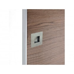 Poignée de porte coulissante carrée acier inoxydable brossé gris | Sanifer