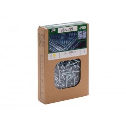 Lot De 200 vis autoperceuse acier  tête fraisée Phillips  X L.19 Mm|Sanifer