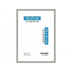 Cadre accent  L.15 X H.20 Cm  Aluminium Argent - meilleure qualité