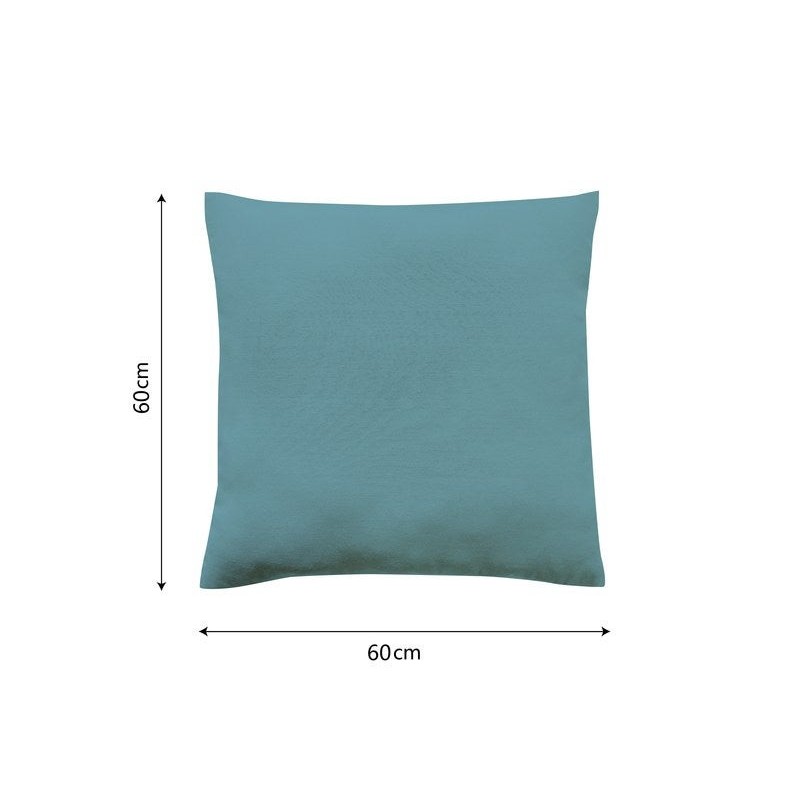 Housse de coussin bleu aqua H.60 X L.60 Cm -  - meilleure qualité