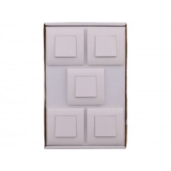Lot de 5 interrupteurs va-et-vient complet BasicBlanc