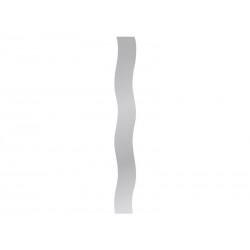 Miroir bords polis vague 160x20 cm