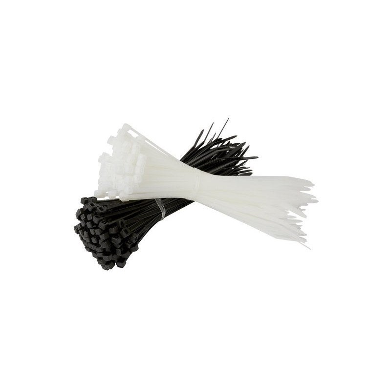 Lot de 250 colliers diam. 3 à  50 mm L.150-200 noir ou blanc