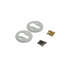 Lot de 2 rosaces Gilda acier peint blanc trou de cylindre