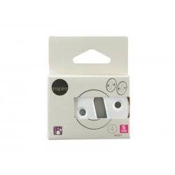 Lot de 2 rosaces Gilda acier peint blanc trou de clé| Sanifer