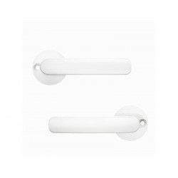 Ensemble de porte Lina peint aluminium blanc sans trou