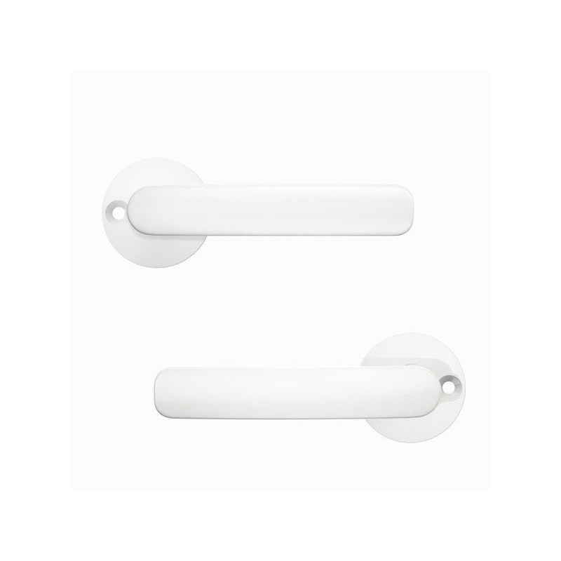 Ensemble de porte Lina peint aluminium blanc sans trou