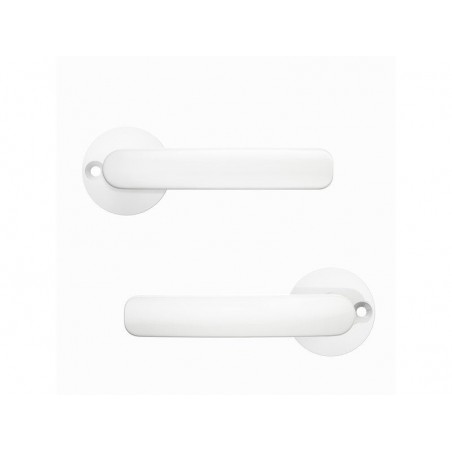 Ensemble de porte Lina peint aluminium blanc sans trou