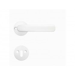 Ensemble de porte Lina peint, aluminium blanc sans trou | Sanifer
