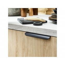 Poignée de porte Oslo 128mm noir uni mat