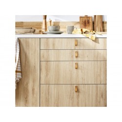 Lot de 4 poignée Zack cuir marron |Sanifer