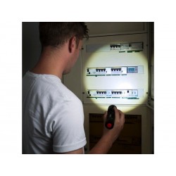 Lampe torche piles 1200/360 lm 250 mètres alu noir|Sanifer