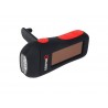 Lampe torche dynamo et solaire 50-15 lm noire et rouge