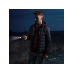 Lampe torche dynamo et solaire 50/15 lm noire et rouge|Sanifer