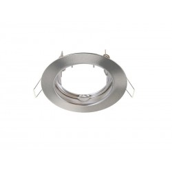 Anneau rond pour spot à  encaster fixe sans ampoule en acier Bang GU10 gris argenté