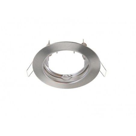 Anneau rond pour spot à  encaster fixe sans ampoule en acier Bang GU10 gris argenté