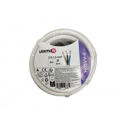 Câble ho5vvf 3g 1.5mm²  blanc  3 métres | Sanifer