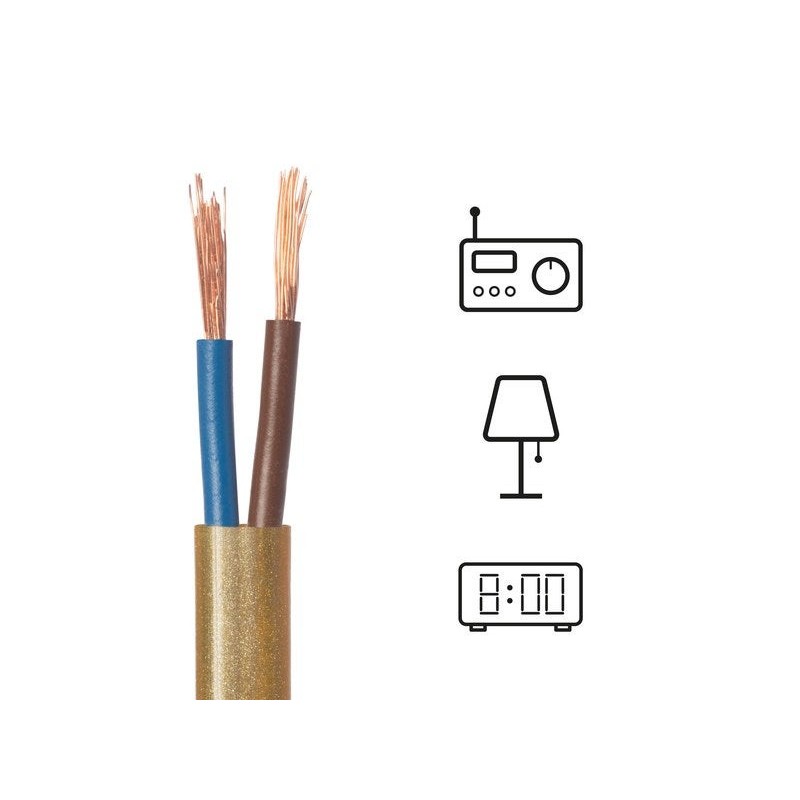 Câble électrique h03vvhf2 x 0.75 mm2 or 10 m