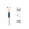 Câble électrique h03vvf2 x 0.75 mm2 blanc 10 m
