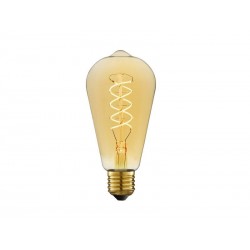 Ampoule led décorativefilament carbone Edison E27 500lm blanc chaud