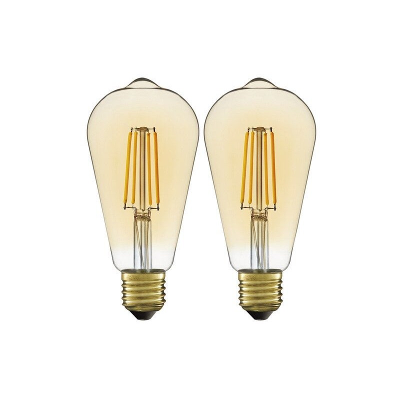 2 ampoules led décorativesEdison E27470lm 40Wblanc très chaud