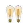 2 ampoules led décorativesEdison E27470lm 40Wblanc très chaud
