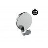 Lot de 2 crochets pour salle de bains fixation au choix simple   Essential chromé -  - meilleure qualité