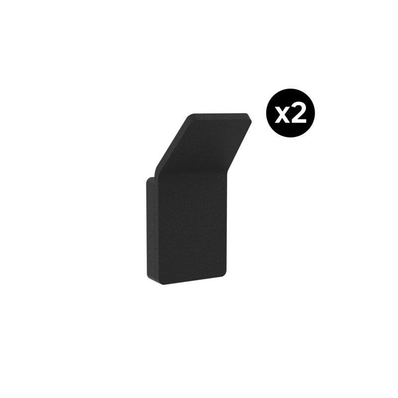 Lot de 2 crochets pour salle de bains à visser simple   Studio noir -  - meilleure qualité