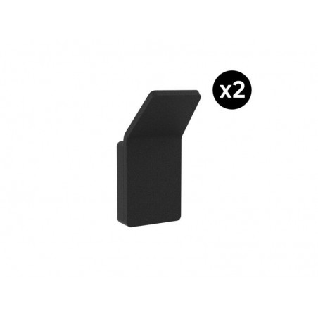 Lot de 2 crochets pour salle de bains à visser simple   Studio noir -  - meilleure qualité
