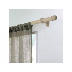 Kit de tringle à  rideau Alma Diam.28 mm naturel 180 cm|Sanifer