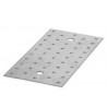 Platine multi-trous acier galvanisé 160X38X2`| Sanifer