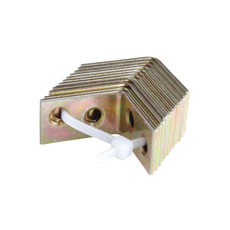 Lot de 12 équerres de chaise bichromaté25X25X14 Mm