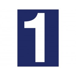 Chiffre 1 en plastique