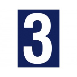 Chiffre 3 en plastique