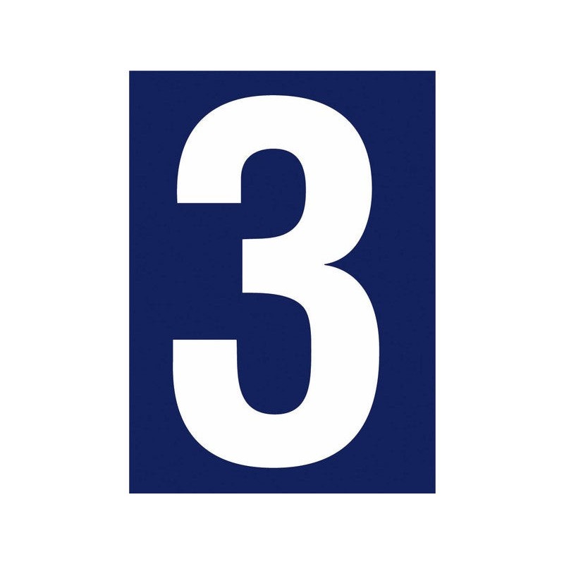 Chiffre 3 en plastique