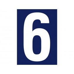 Chiffre 6 en plastique