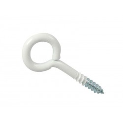 Lot de 8 pitons à visser acier Epoxy Blanc Diam.3.5 X L.25 Mm Standers