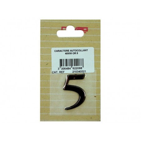 Chiffre 5 en plastique