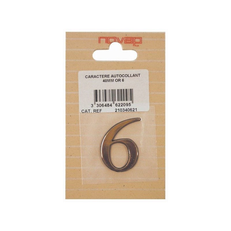 Chiffre 6 en plastique