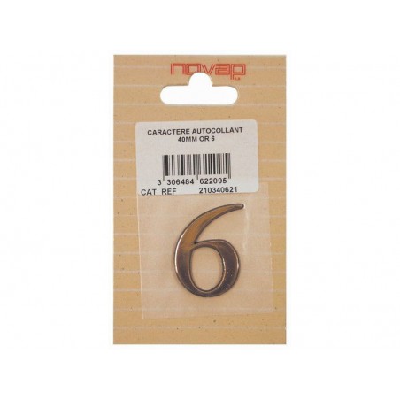 Chiffre 6 en plastique