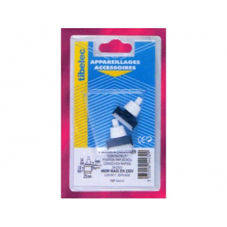 Interrupteur réduit poussoir20X8MM 2A uv4