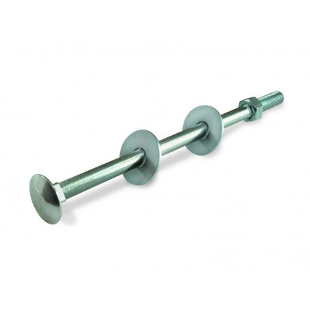 Boulon tête ronde collet carré acier zingué 10 x 160 mm