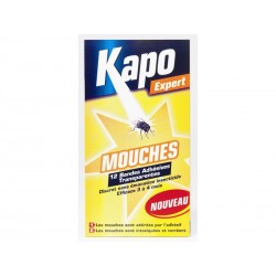 Lot de 12 bandes adhésives transparentes anti-mouches -  - meilleure qualité