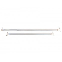 Kit de tringle à rideau métal blanc brillant Diam. 7-9 Mm80-110 Cm