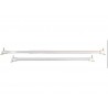 Kit de tringle à rideau métal blanc brillant Diam. 7-9 Mm80-110 Cm