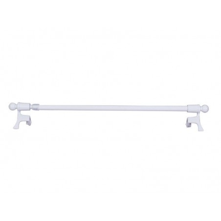 Kit tringle HELIX diam. 7/9  mm blanc brillant 80/140 cm  métal -  - meilleure qualité