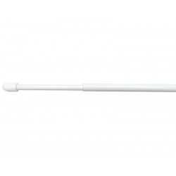 Lot de 2 barres rondes diam. 7 mm blanc brillant 30-50 cm acier
